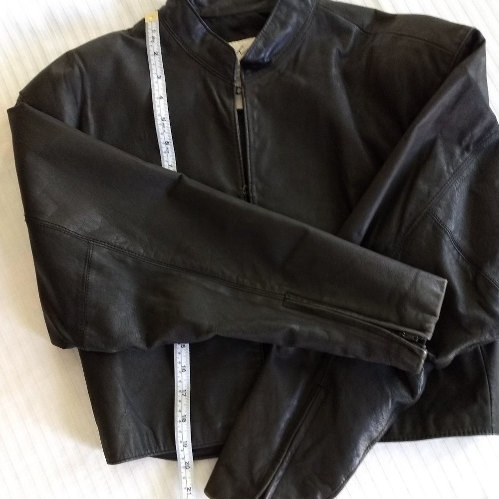 Lined Black Leather Jacket